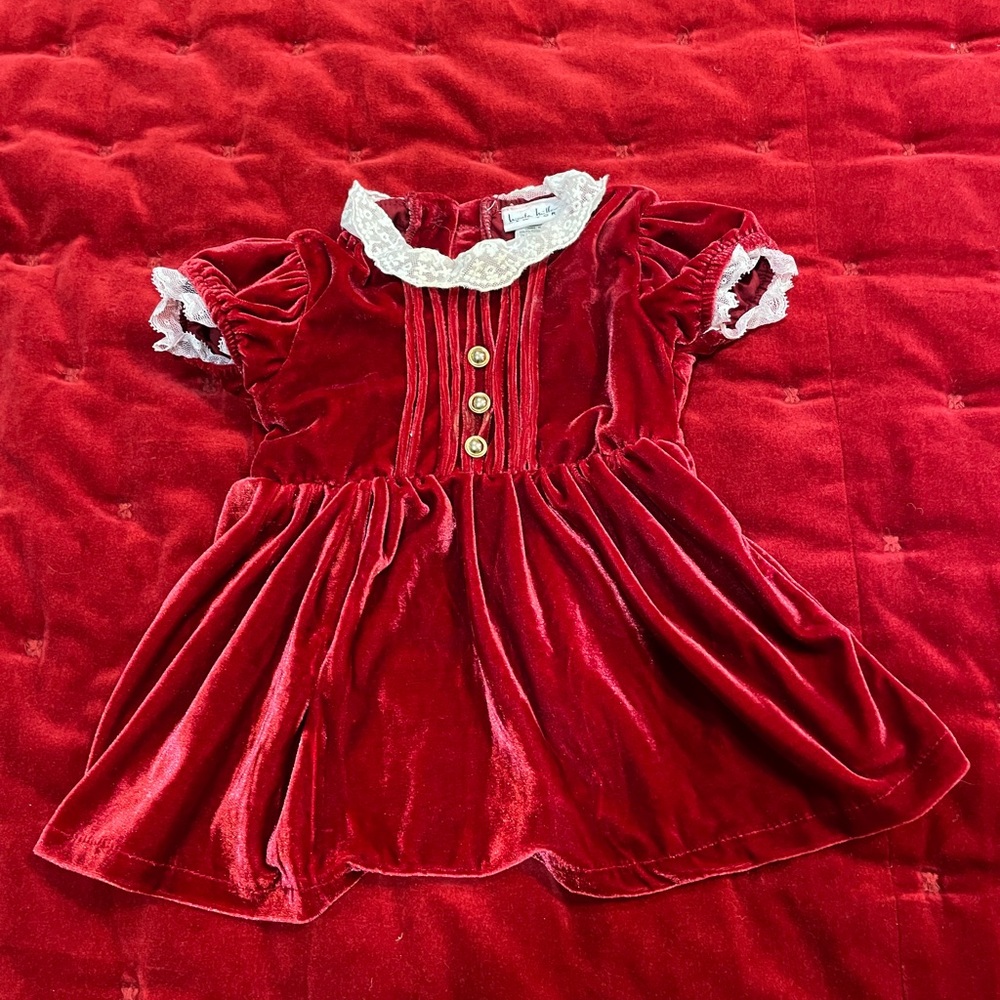 Nicole Miller Red and White Velvet Seasonal Costume